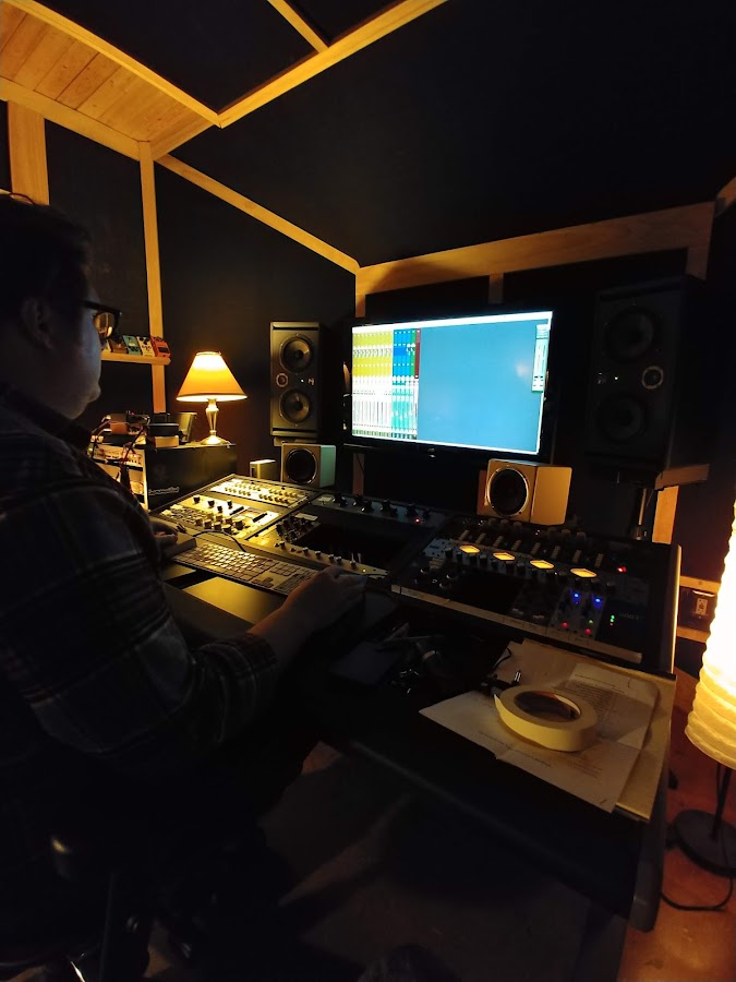 Recording studio interior for The Firing Room Recording Studio
