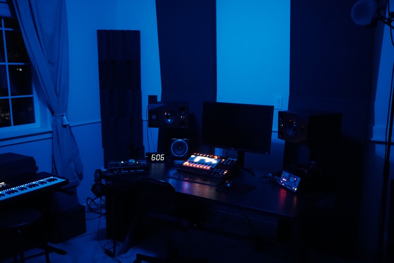 Recording studio interior for DAM DRE Studios