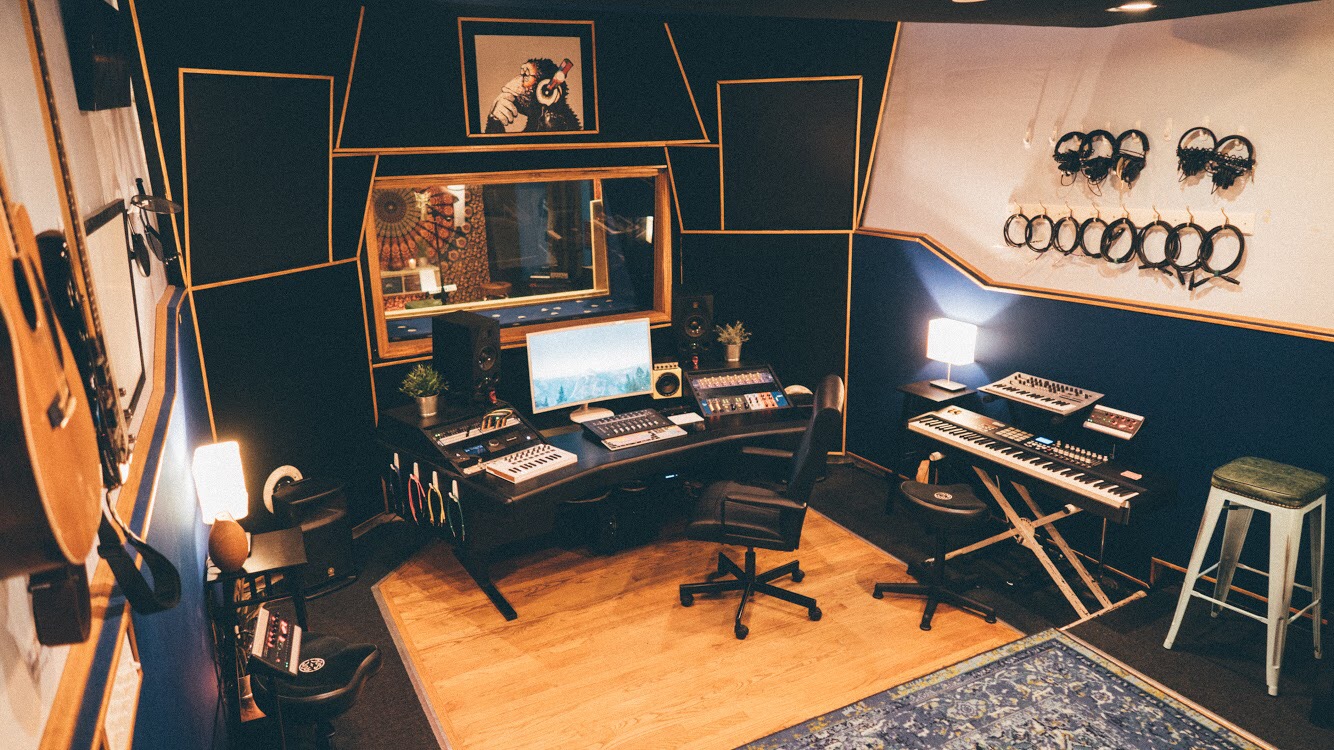 Recording studio interior for Honey Jam