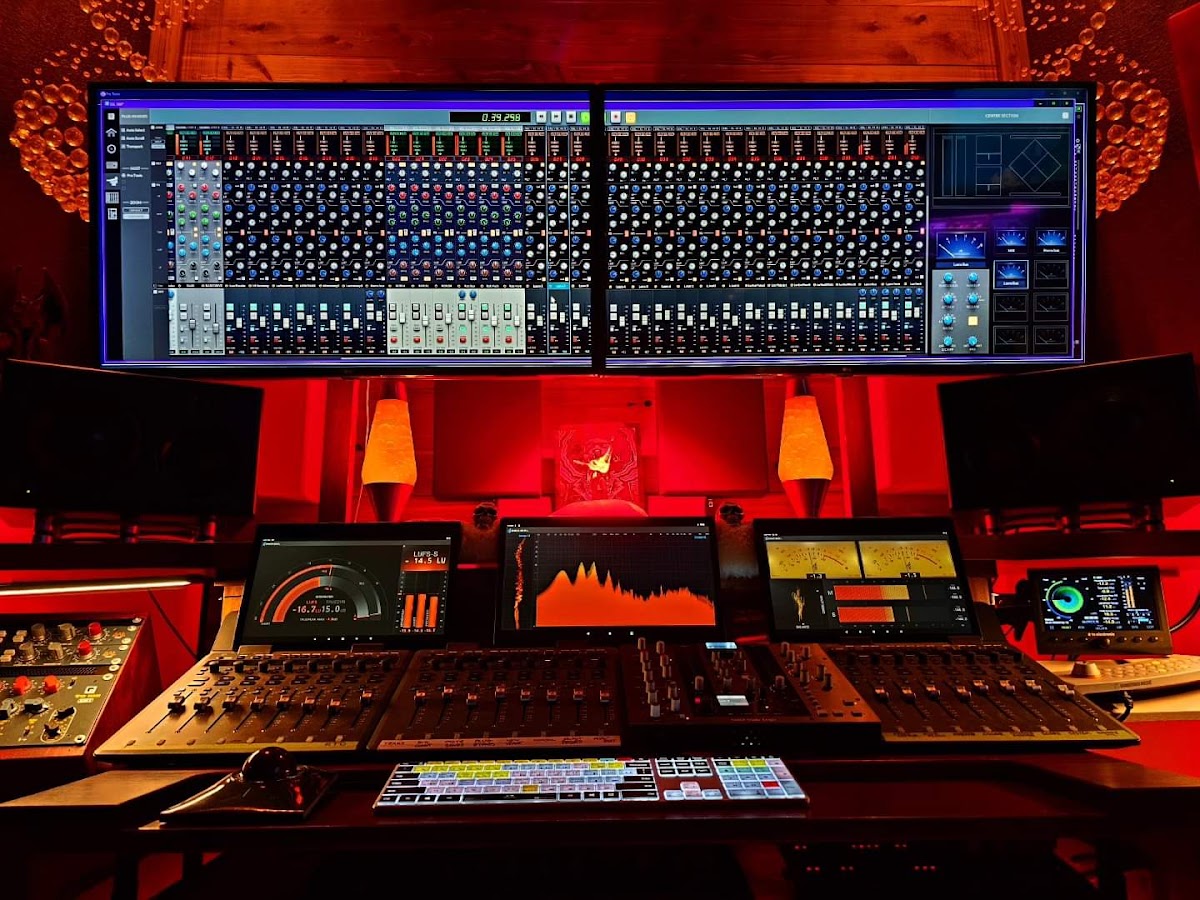 Recording studio interior for Rocker Studio's