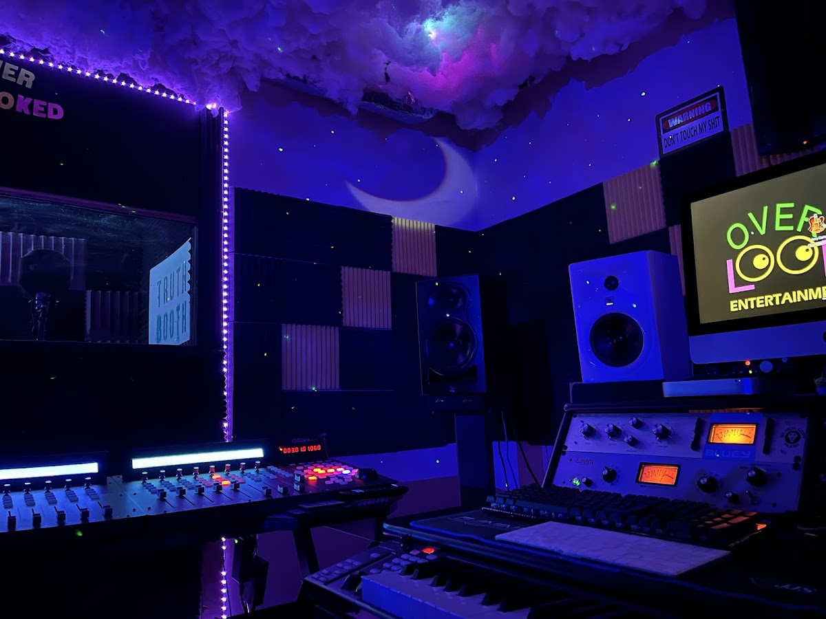 Recording studio interior for Overlooked Ent. Studi-Yo