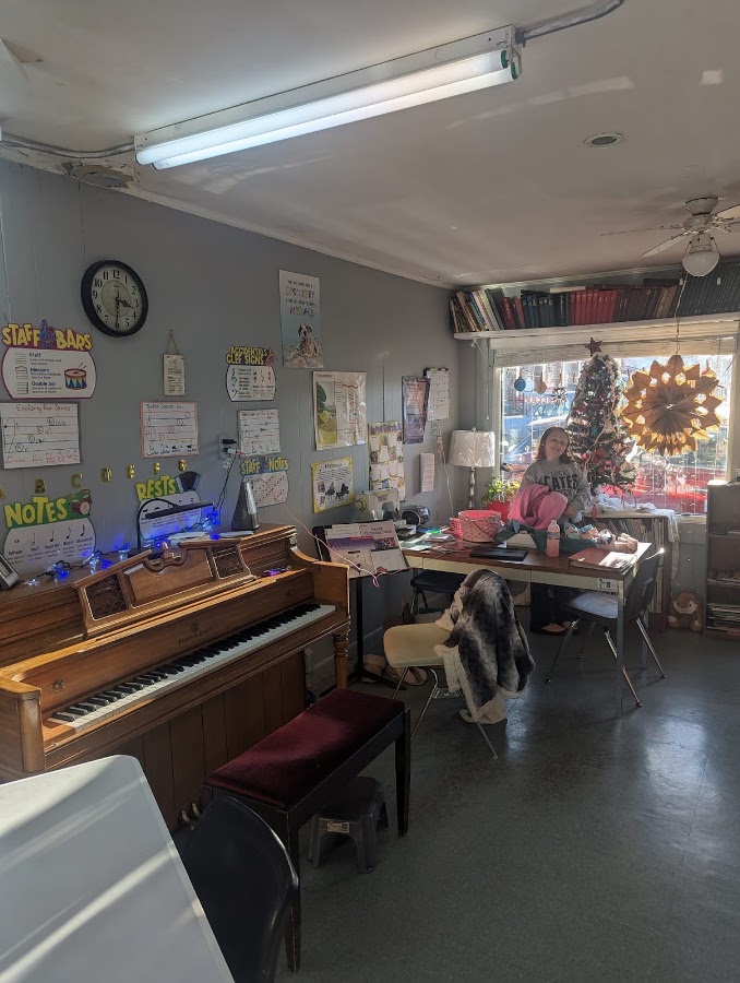 Recording studio interior for Let’s Make a Note Music, Art, and Enrichment Center