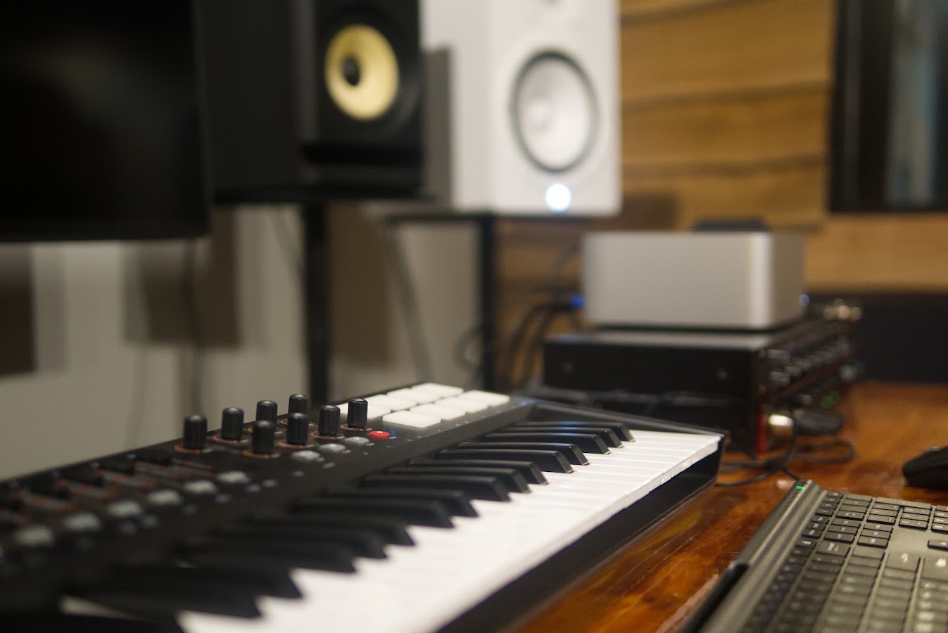 Recording studio interior for The Engine Room