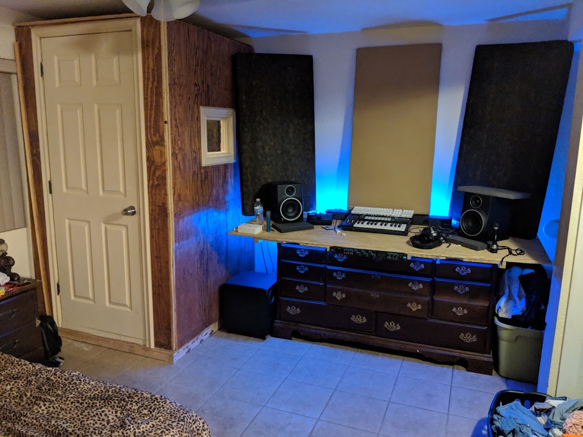 Recording studio interior for Genuine Mind Records