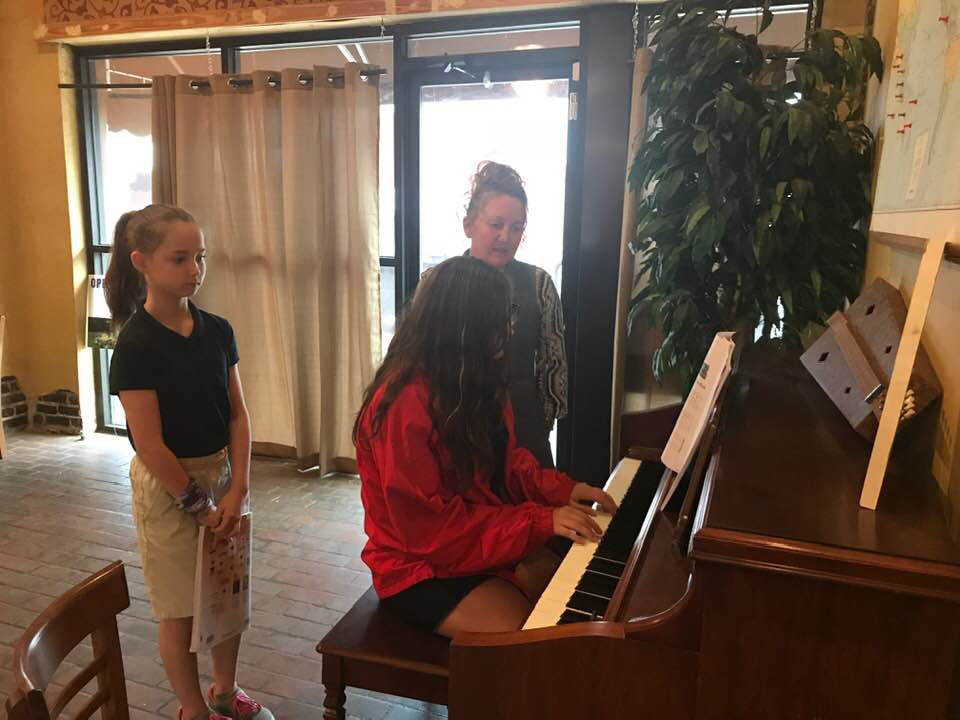 Recording studio interior for Diane's Piano Studio
