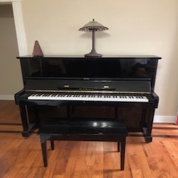 Recording studio interior for Emily MacDonald Piano Studio