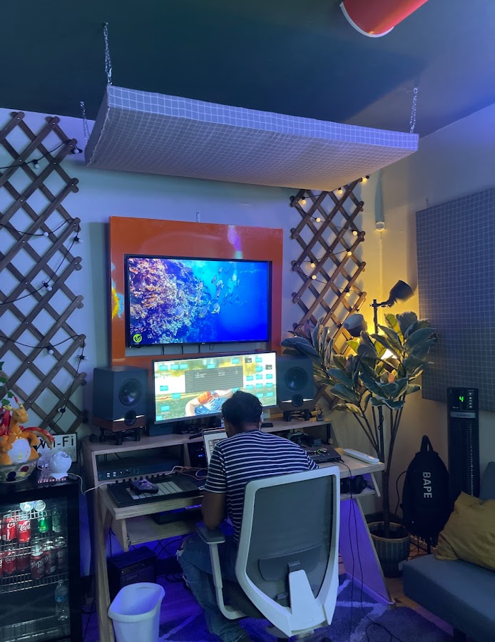 Recording studio interior for Beats & Mixing Recording Studios