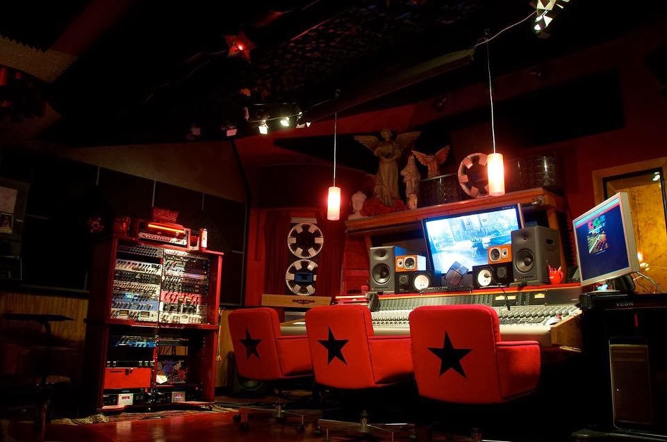 Recording studio interior for The Decibel Garden