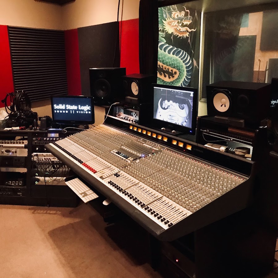 Recording studio interior for RexTrax Studios