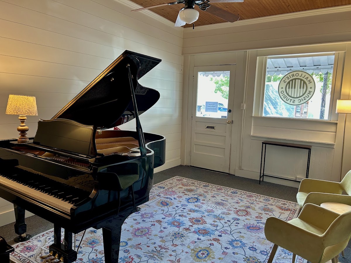 Recording studio interior for Mallorie's Music Studio