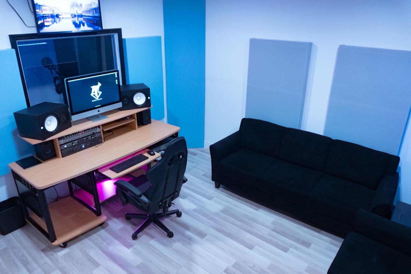 Recording studio interior for Audio Goats